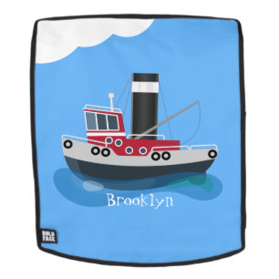 Sac À Dos Illustration de bateau de pêche chalutier mignon e
