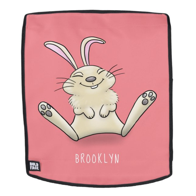 Sac À Dos Illustration de dessin de lapin lapin mou (Devant amovible)
