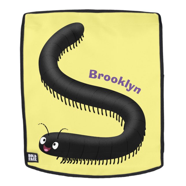 Sac À Dos Illustration de dessin mignon millipede (Devant amovible)
