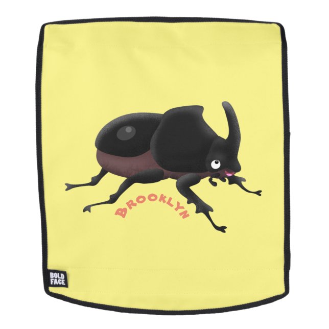 Sac À Dos Illustration de la caricature du dendroctone du rh (Devant amovible)