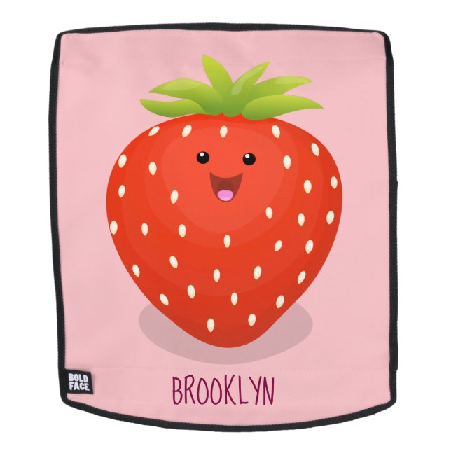 Sac À Dos Illustration de la fraise Cute kawaii (Devant amovible)
