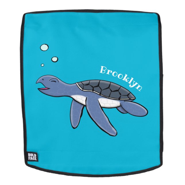Sac À Dos Illustration de la petite tortue de mer (Devant amovible)