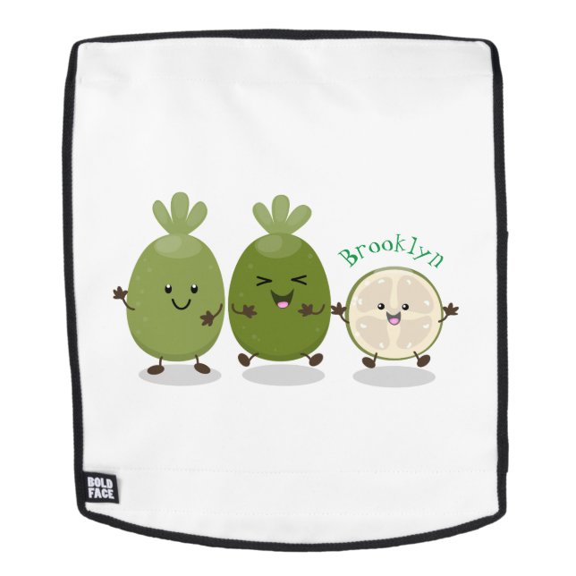 Sac À Dos Illustration de mignonne guava feijoa (Devant amovible)