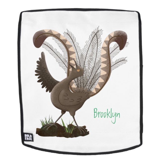Sac À Dos Illustration de superbe et superbe lyrebird (Devant amovible)