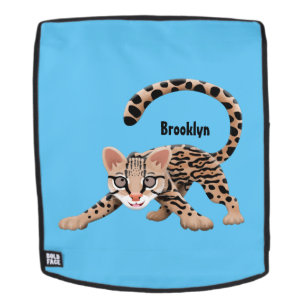 Sac À Dos Illustration d'ocelot mignon