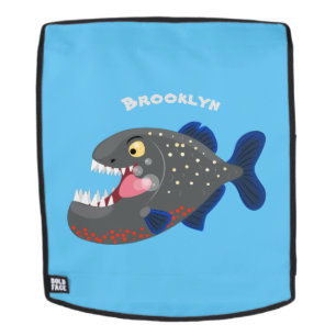 Sac À Dos Illustration drôle de piranha affamée