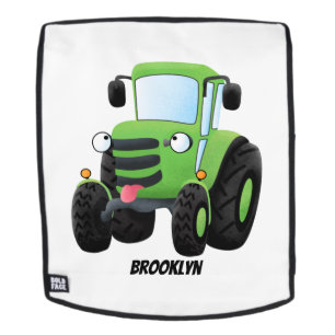 Sac À Dos Illustration du joli joyeux tracteur agricole vert