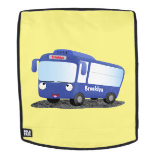 Sac À Dos Illustration d'un bus moderne bleu mignon