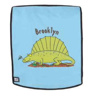 Sac À Dos Illustration d'un dimétrodon vert mignon