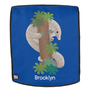 Sac À Dos Illustration d'une anteure de pangolin mignonne