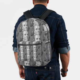 Sac À Dos Imprimé 100 dollars, Benjamin Franklin