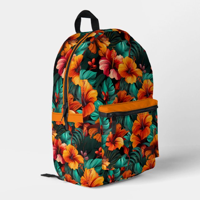 Sac À Dos Imprimé #14 Motif floral (Coin arrière gauche)
