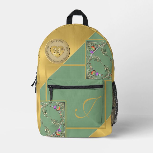 Sac À Dos Imprimé 24e anniversaire de l'Opale Imprimé Coupe Sac à co (Recto)