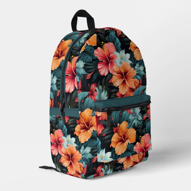 Sac À Dos Imprimé #32 Motif floral (Coin arrière gauche)