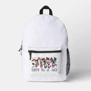 Sac À Dos Imprimé 4 juillet. Jour de l'indépendance. Chiens amusants