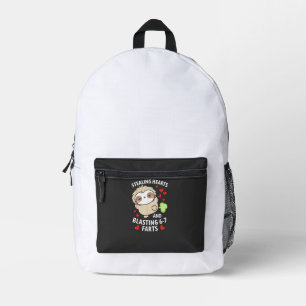 Sac À Dos Imprimé 67 Meme vole des coeurs Saint-Valentin paresseux e