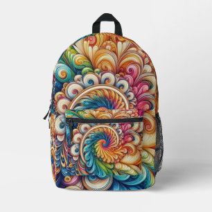 Sac à dos imprimé à Cravate arc-en-ciel mignon
