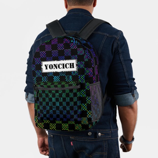 Sac À Dos Imprimé à damiers Moire par Kenneth Yoncich (Insitu (Modèle))