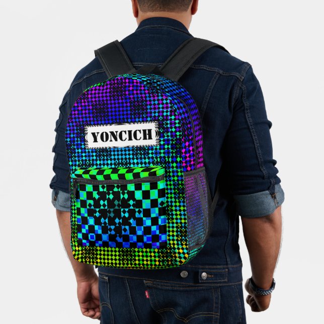 Sac À Dos Imprimé à damiers Twist par Kenneth Yoncich (Insitu (Modèle))
