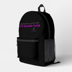 Sac À Dos Imprimé A La Seconde devient noir et rose