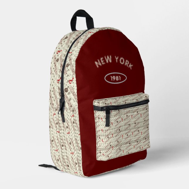 Sac à dos imprimé à motifs (Coin arrière gauche)