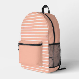 Sac à dos imprimé à rayures Trend Color Soft Peach