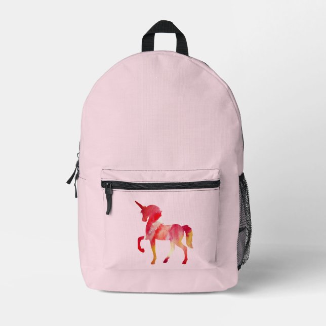 Sac À Dos Imprimé Abat-jour licorne aquarelle (Recto)