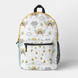 Sac À Dos Imprimé Abeille et Arc-en-ciel