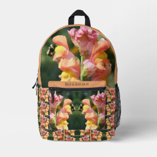 Sac À Dos Imprimé Abeille sur fleur de muflier