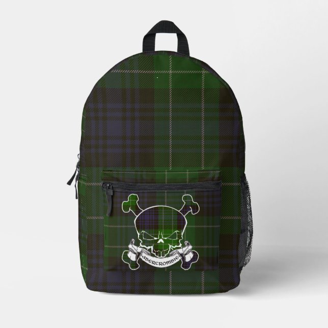 Sac À Dos Imprimé Abercrombie Clan Tartan Crâne (Recto)