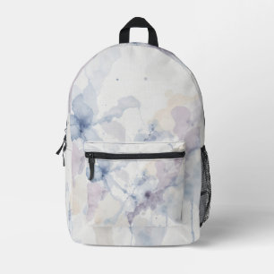 Sac À Dos Imprimé Abstrait éclaboussure d'encre fluide bleu pastel e