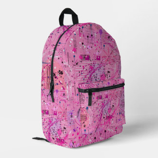 Sac À Dos Imprimé Abstrait Maximaliste Rose : Sundae Framboise