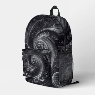 Sac À Dos Imprimé Abstrait Moderne Simple Fléchage noir et blanc
