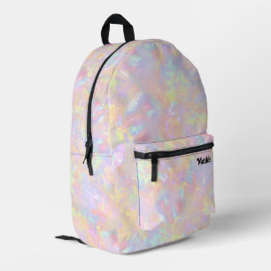 Sac À Dos Imprimé abstrait opal rose violet jaune