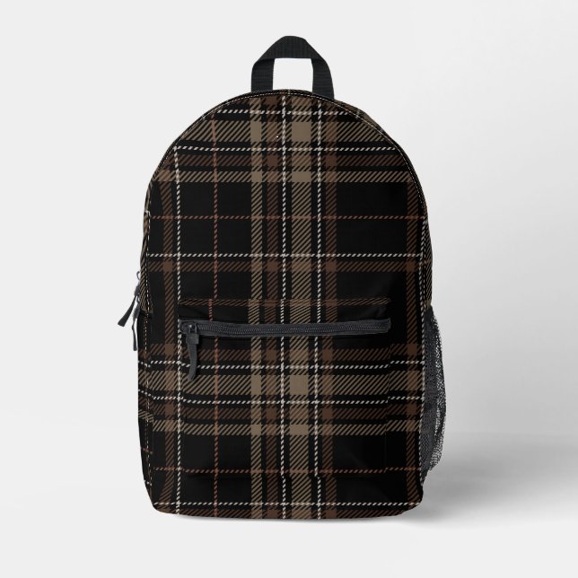 Sac À Dos Imprimé Academia Black Plaid (Recto)