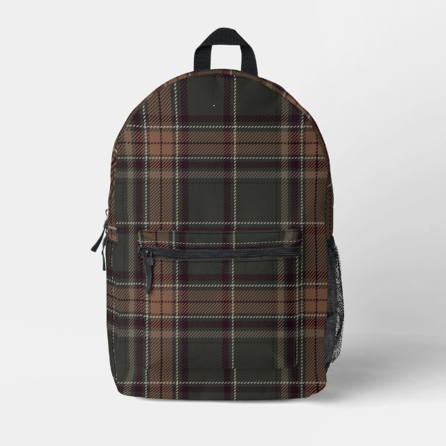 Sac À Dos Imprimé Academia Green Plaid (Recto)