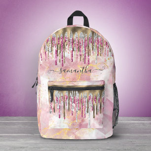 Sac À Dos Imprimé Accessoire de monogramme à gouttes de paillettes d