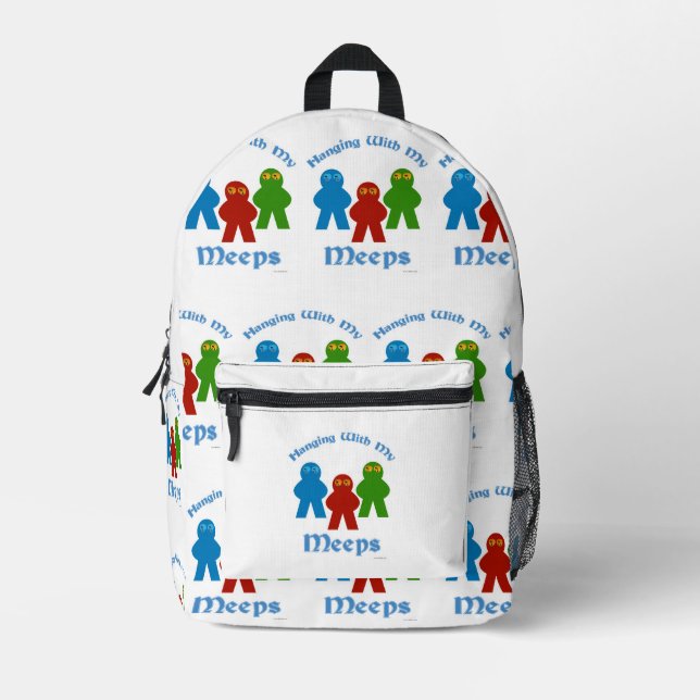 Sac À Dos Imprimé Accroché Avec Mon Meeps Slogan de Jeu (Recto)