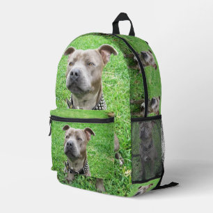 Sac À Dos Imprimé Adulte Homme Staffordshire Bull Terrier assis