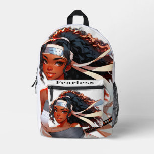 Sac À Dos Imprimé Afro-Américain Samurai sans peur