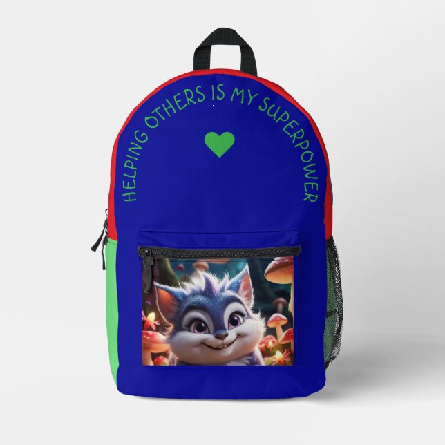 Sac À Dos Imprimé Aider L'Autre Est... (Recto)