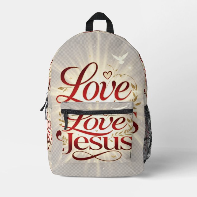 Sac À Dos Imprimé Aime Jésus (Recto)