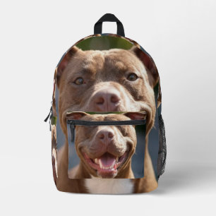 Sac À Dos Imprimé Ajouter une Personnaliser photo Pit Bull