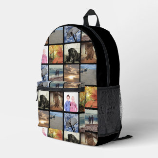 Sac À Dos Imprimé Ajouter Votre Collage De 8 Photos Imprimer Tout Su