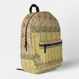 Sac À Dos Imprimé Alfonse Mucha Papier Peint Floral Art Nouveau Coqu