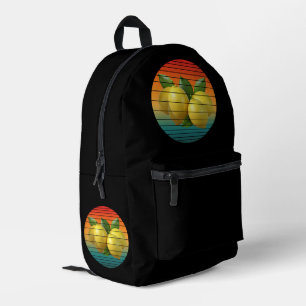 Sac À Dos Imprimé Aliments de fruits de raisin vintage végan sains