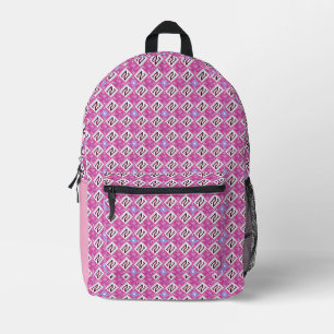 Sac À Dos Imprimé Alphabet Géométrique Rose Chic Initiale N