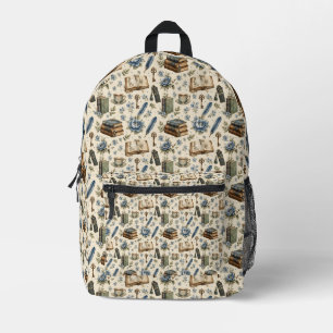 Sac À Dos Imprimé Amateur de livres anciens à motif floral Botaniq