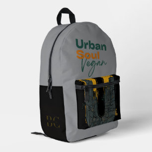 Sac À Dos Imprimé Âme Urbaine Végétalien Santé et Bien-être