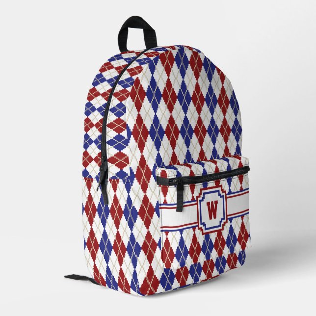Sac À Dos Imprimé Américaine Argyle (Coin arrière gauche)